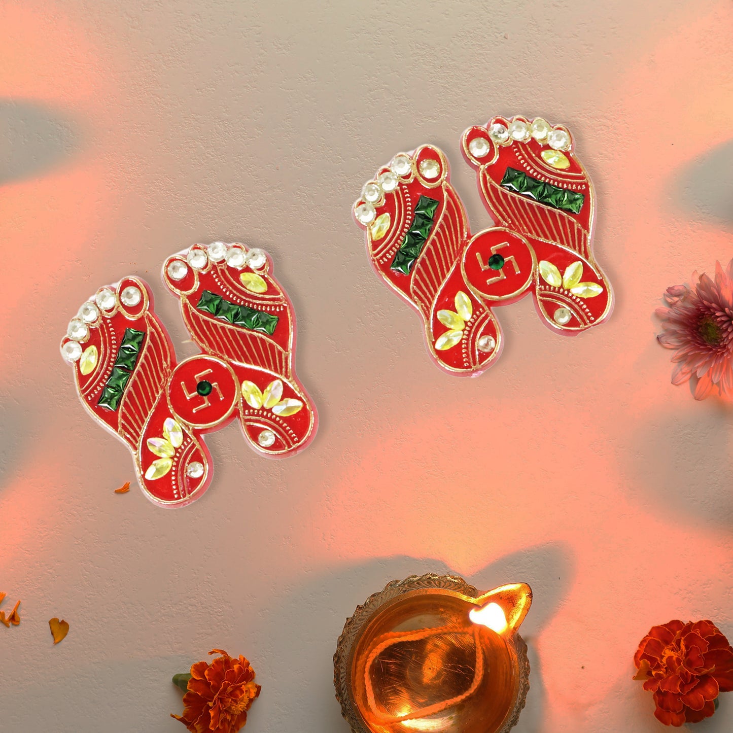 Traditional Decorative Shubh Labh Door Hanging (6 Pc 1 Set)