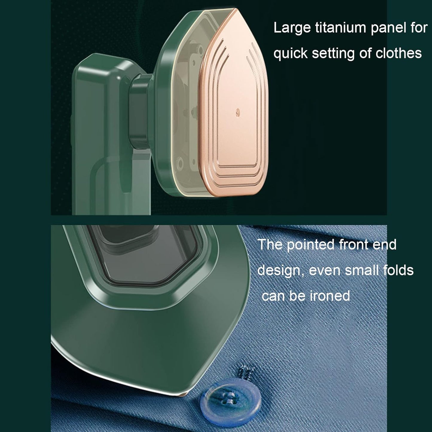 Mini Steam Iron Handheld Garment Steamer For Clothes - Portable Travel Household Ironing Machine Fast Heat Up Powerful Steam Compact Design For Travel And Home Quilting Sewing Iron Useful Gifts For Family Members Friends Birthday (1 Pc)