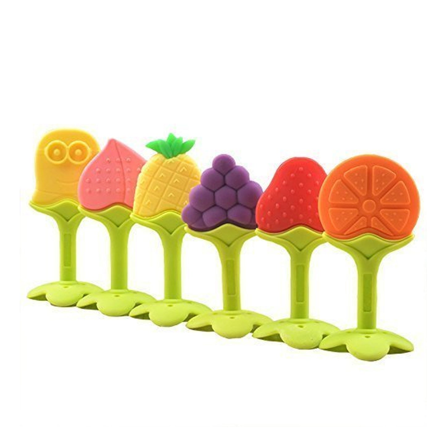 Silicone Fruit Shape Teether Toy Food Grade Silicon Teether Use For Baby  Toddlers  Infants (Children above 3 month)