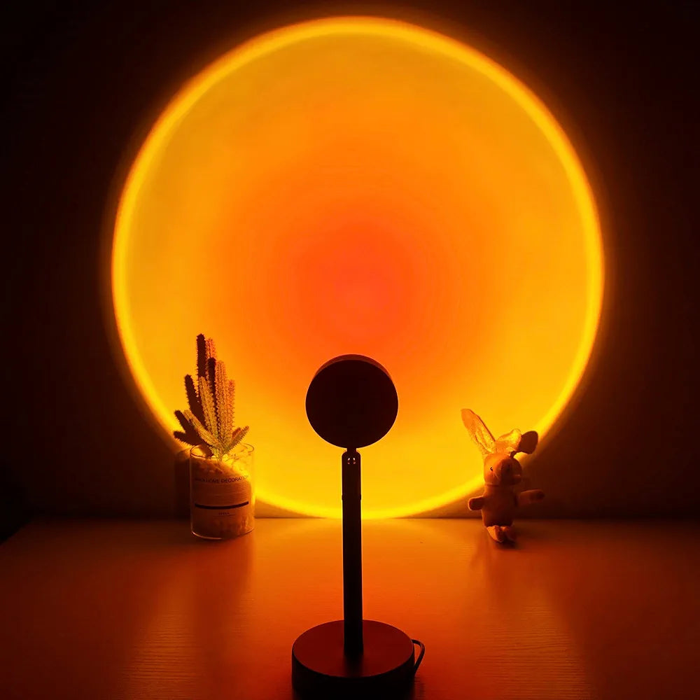 4 Colors Sunset Lamp Sunset Projection Lamp Led Night Lights