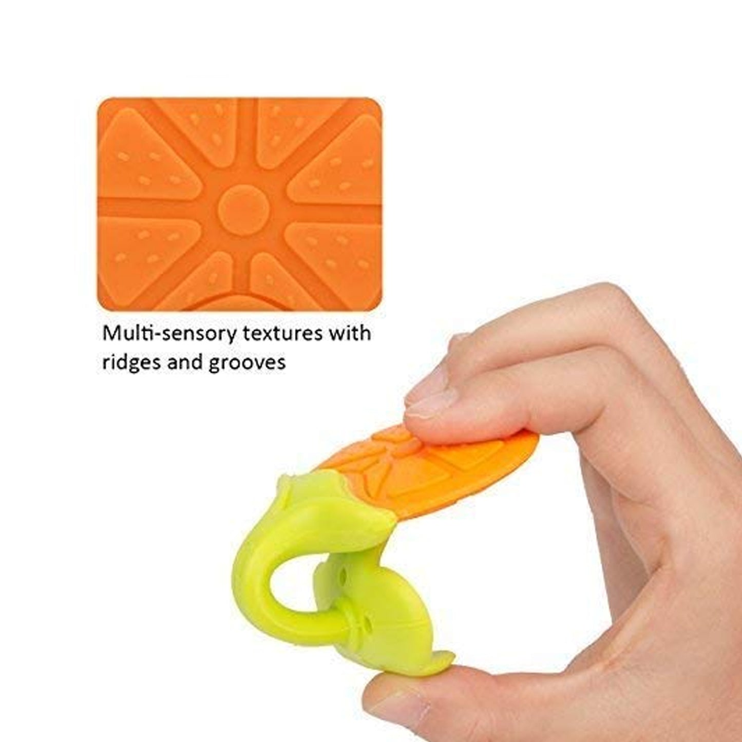 Silicone Fruit Shape Teether Toy Food Grade Silicon Teether Use For Baby  Toddlers  Infants (Children above 3 month)