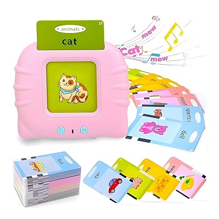 17900 Preschool Learning Toys Flash Cards For Small Kids Educational Toys English Words Learning Machine For Kids With 224 Words Birthday Gift For Kids Intelligent Electric Kids Language Card (1 Set)