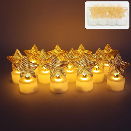 Decorative Led Star Candles ( Set Of 12)