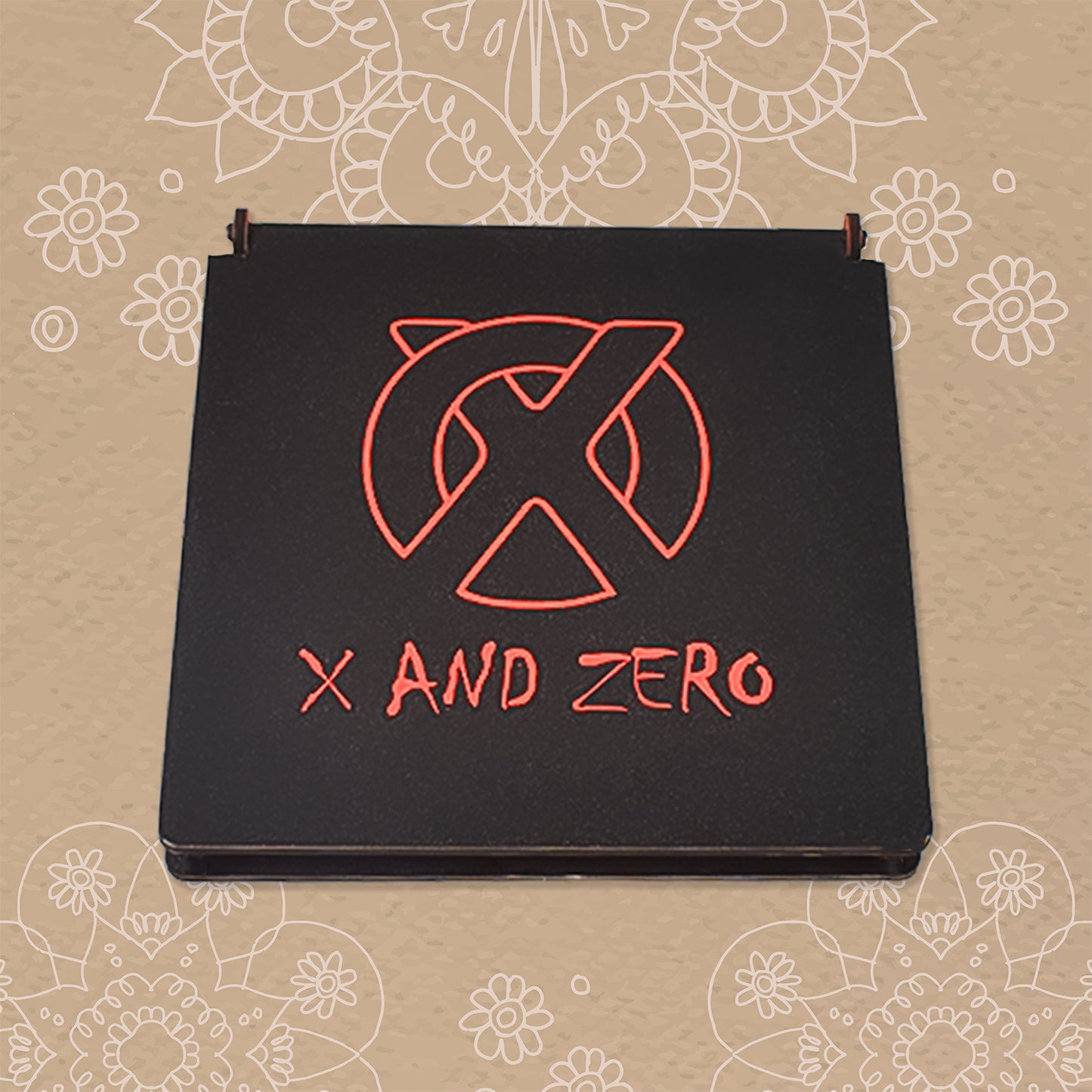 X & Zero Wooden Board Game – Classic Tic Tac Toe for Kids & Adults | Brain Development Game for Ages 5+ | Travel-Friendly Strategy Toy (1 Set)