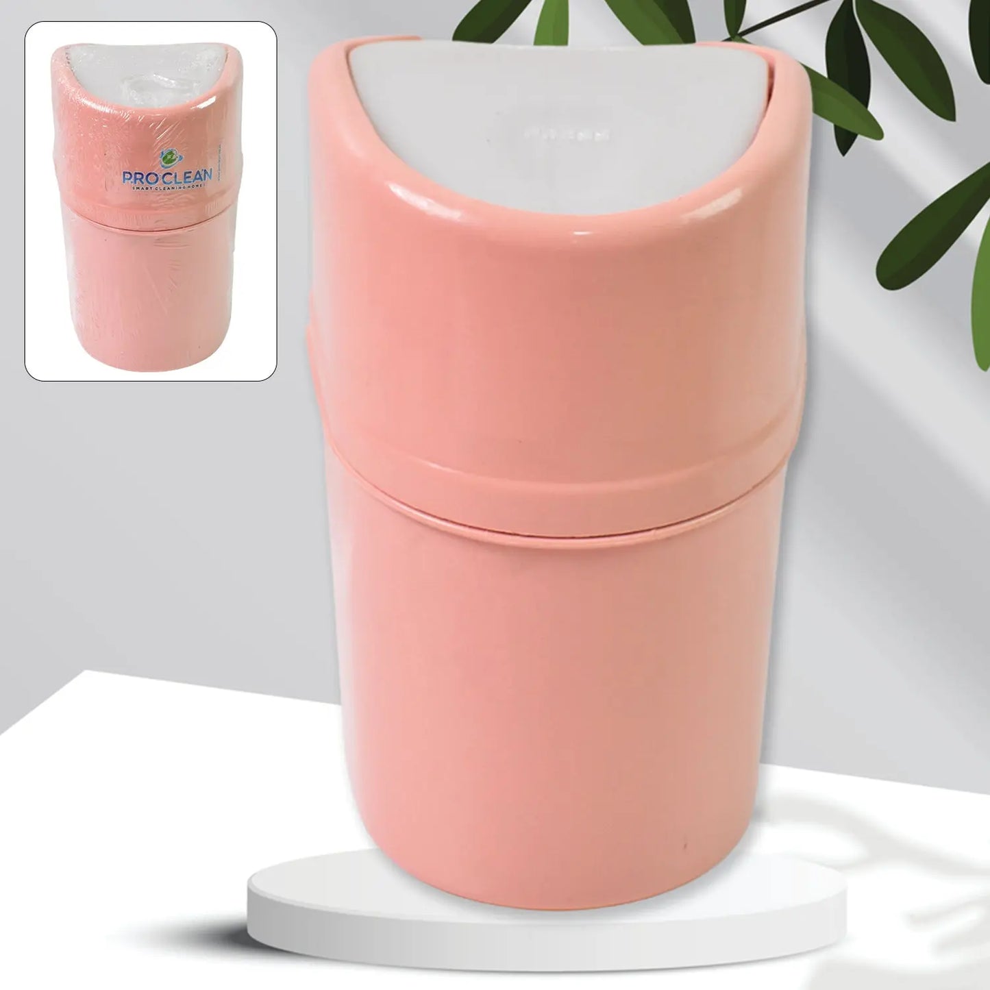 Mini Trash Can Dustbin Plastic Garbage Can With Lid (1 Pc)
