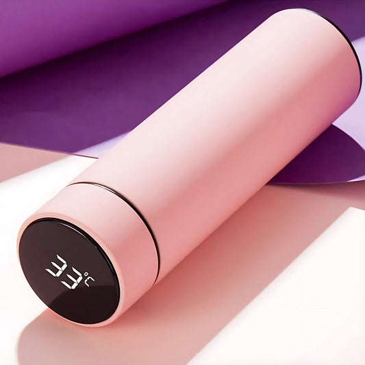 Smart temperature display Pink Vacuum Insulated Water Bottle (1 Pc  500ml)