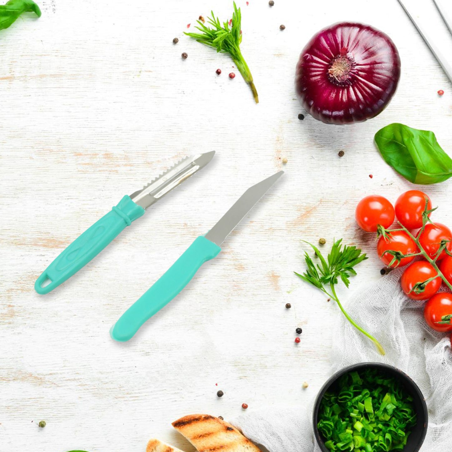 3-in-1 Kitchen Combo Set – Gas Lighter, Stainless Steel Knife & Peeler – Daily Kitchen Use Tools – Rust-Free & Dishwasher Safe