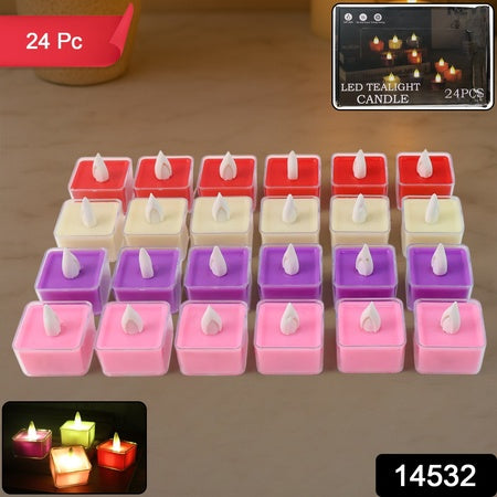 Multi-color Led Tealight Candles(Set Of 24)