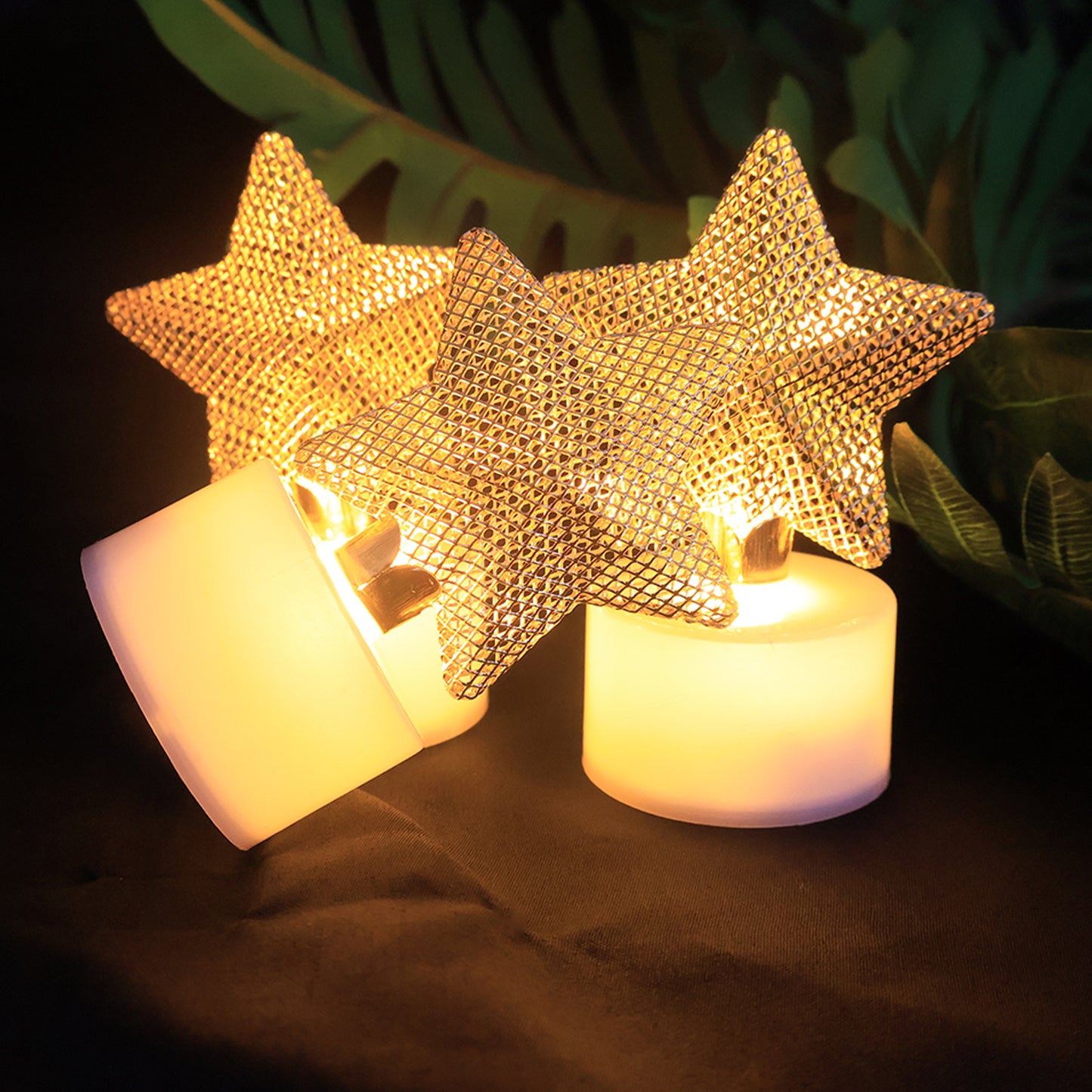 Decorative Led Star Candles ( Set Of 12)