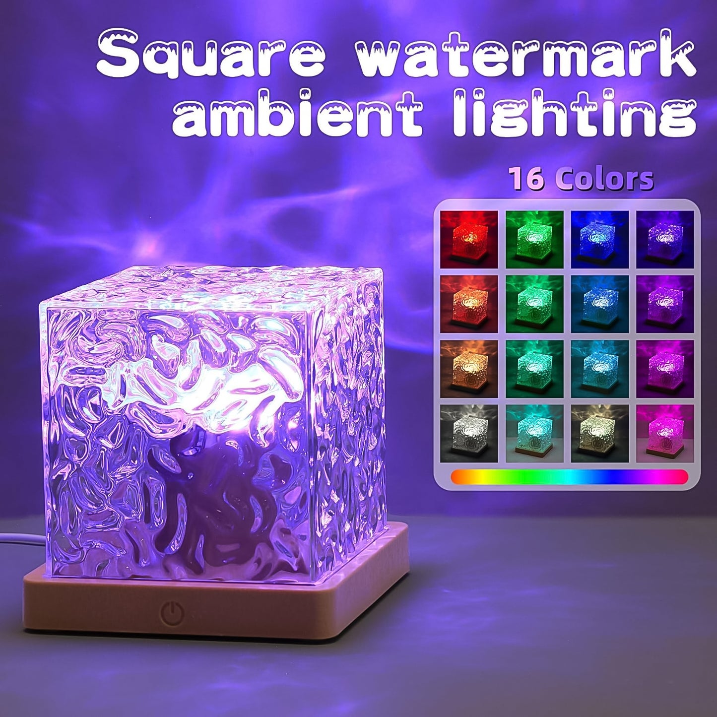 Dynamic ocean lamp Rotating Water Ripple Night Lamp With Remote