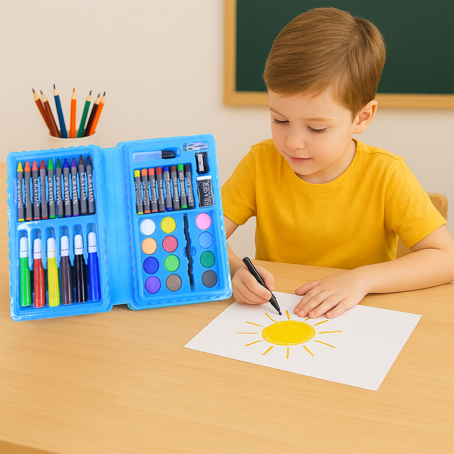 42-piece Complete Kids Art  Craft Stationery Set