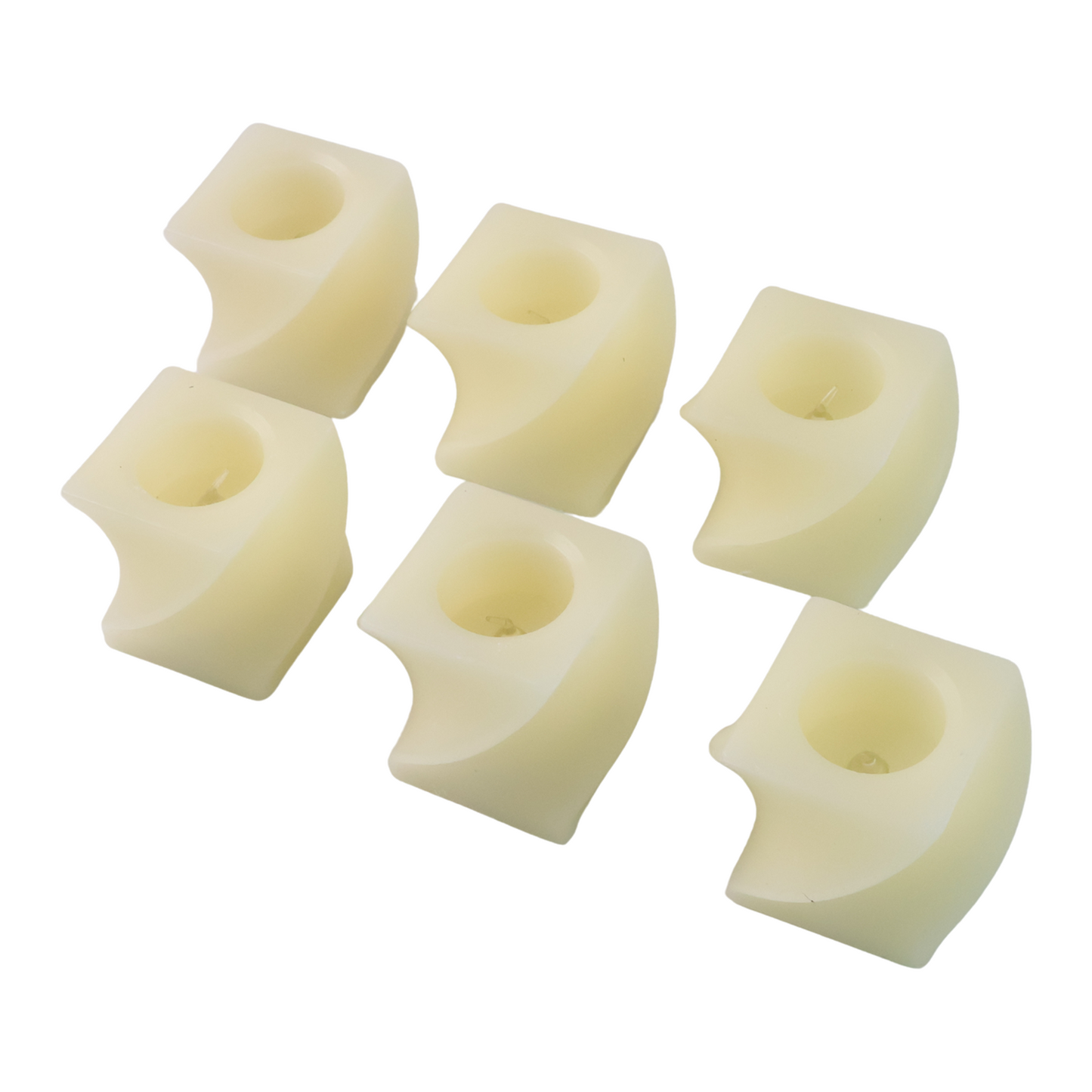 Led Flameless Decorative Candles  Square Shape Tealight Lamps (Set Of 6)