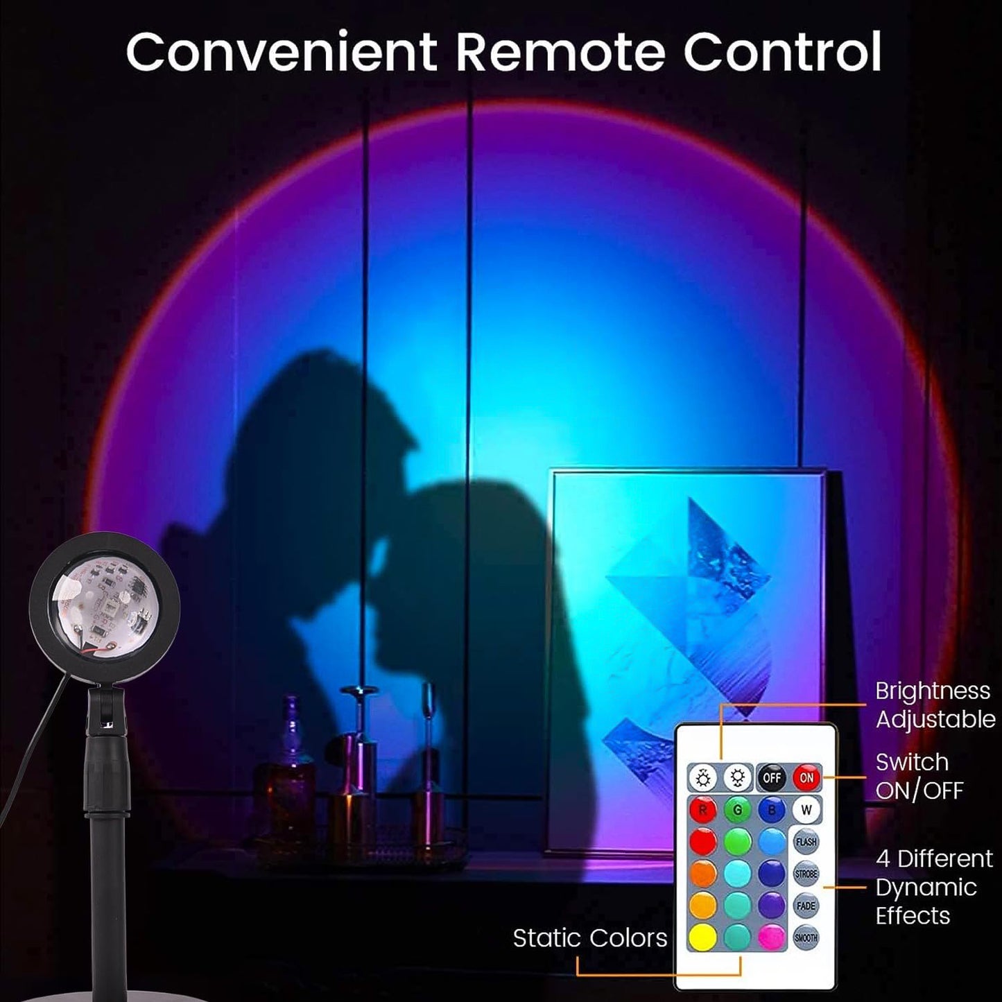 4 Colors Sunset Lamp Sunset Projection Lamp Led Night Lights