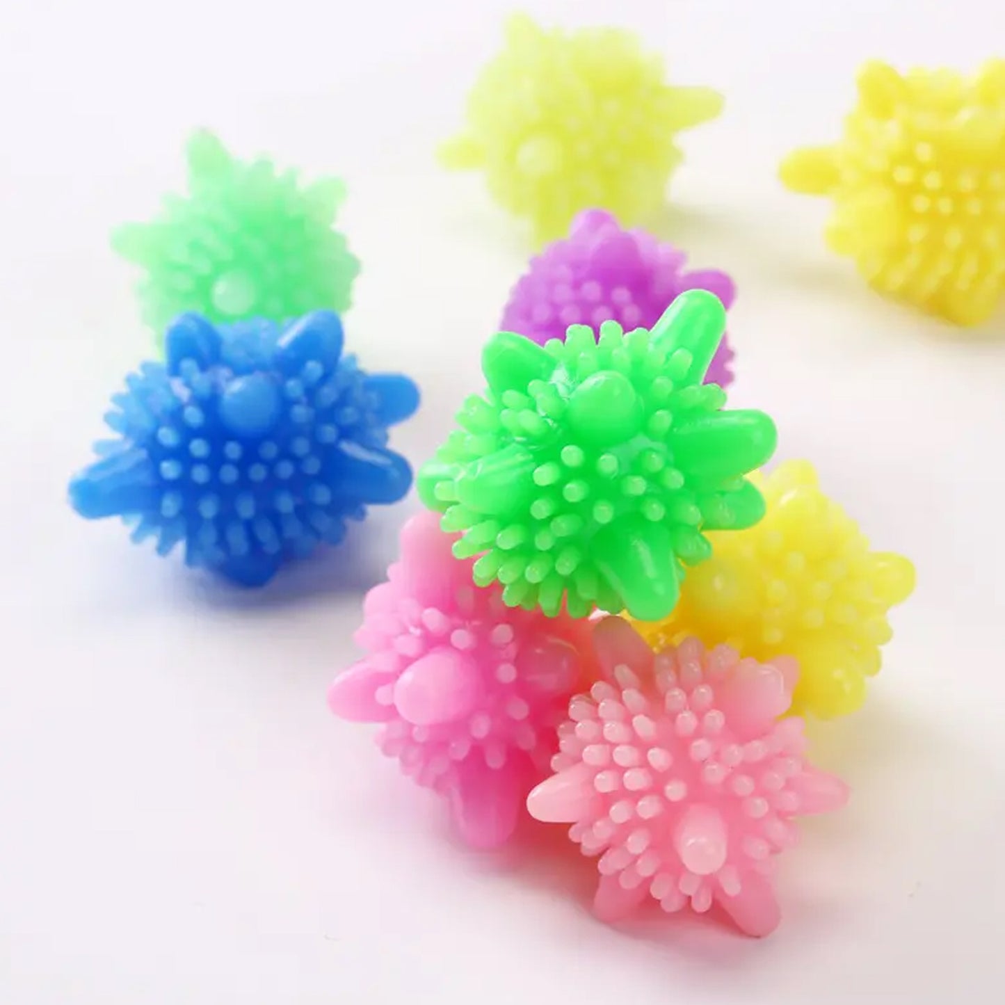 8737 Soft Star Washing Machine Laundry Dryer Balls Laundry Ball For Household Cleaning Washing Machine Clothes Softener (10 Pcs  Multi Color)
