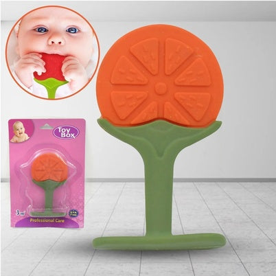 Silicone Fruit Shape Teether Toy Food Grade Silicon Teether Use For Baby  Toddlers  Infants (Children above 3 month)