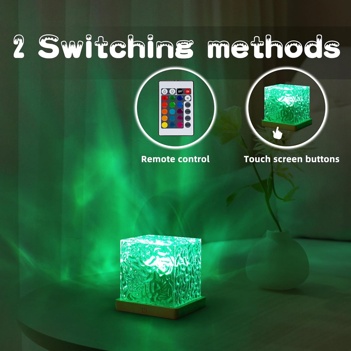 Dynamic ocean lamp Rotating Water Ripple Night Lamp With Remote