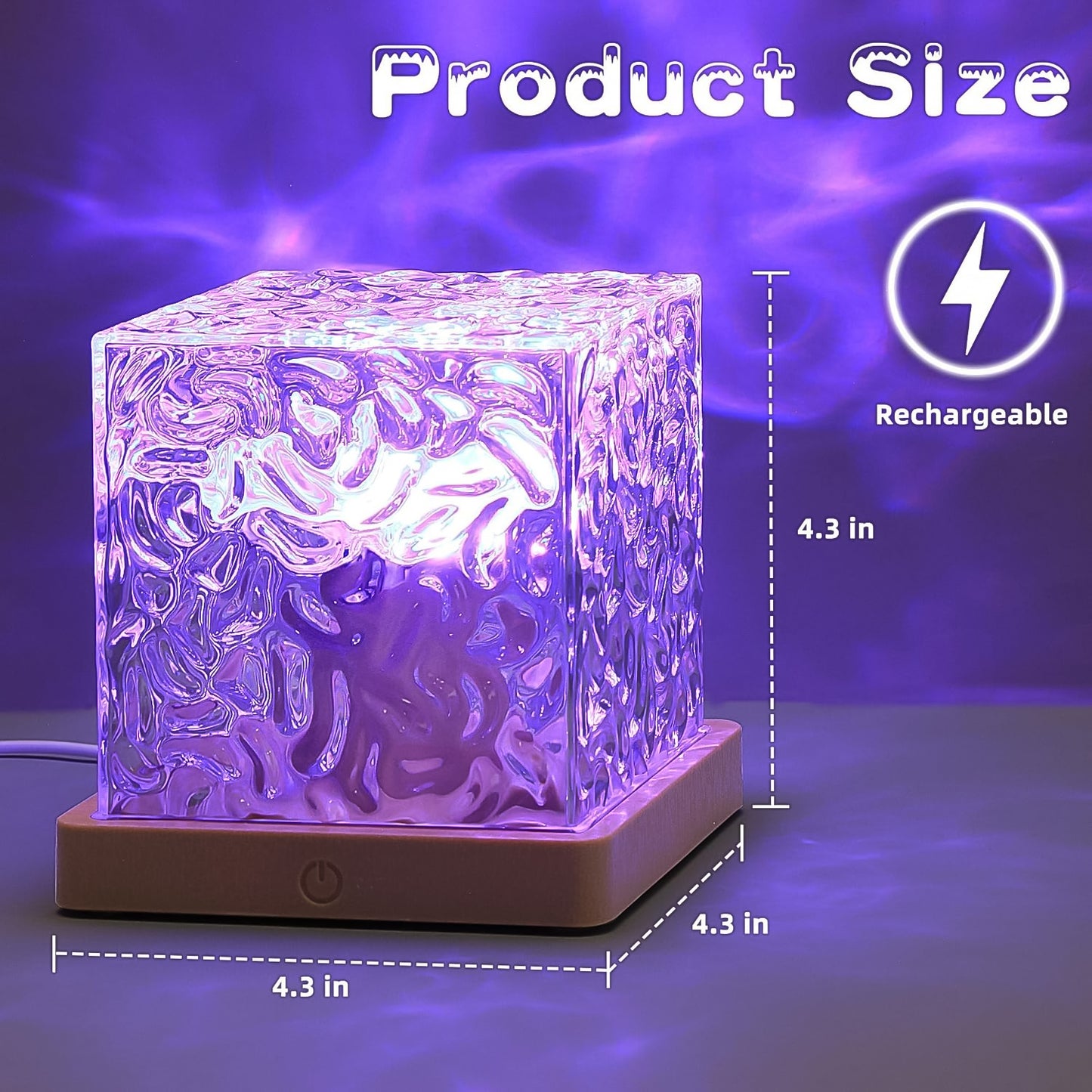 Dynamic ocean lamp Rotating Water Ripple Night Lamp With Remote