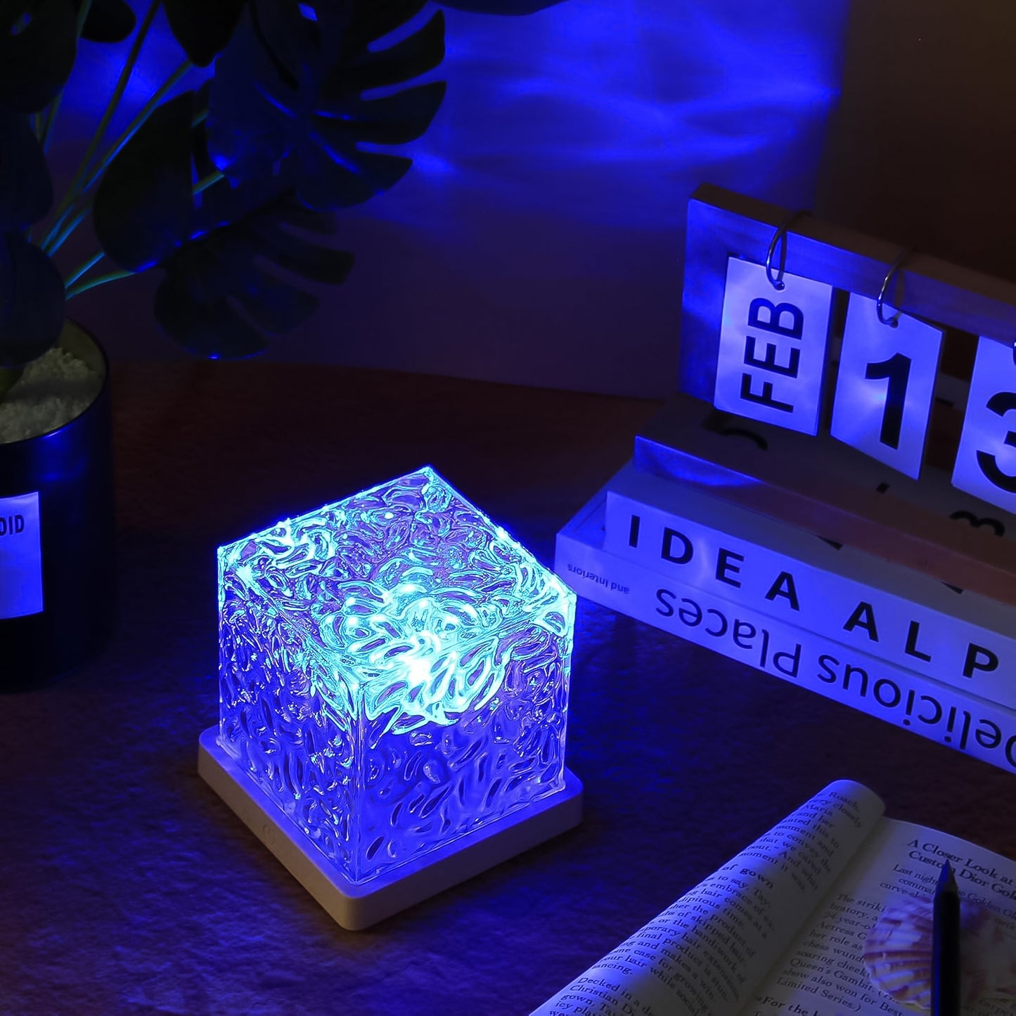 Dynamic ocean lamp Rotating Water Ripple Night Lamp With Remote
