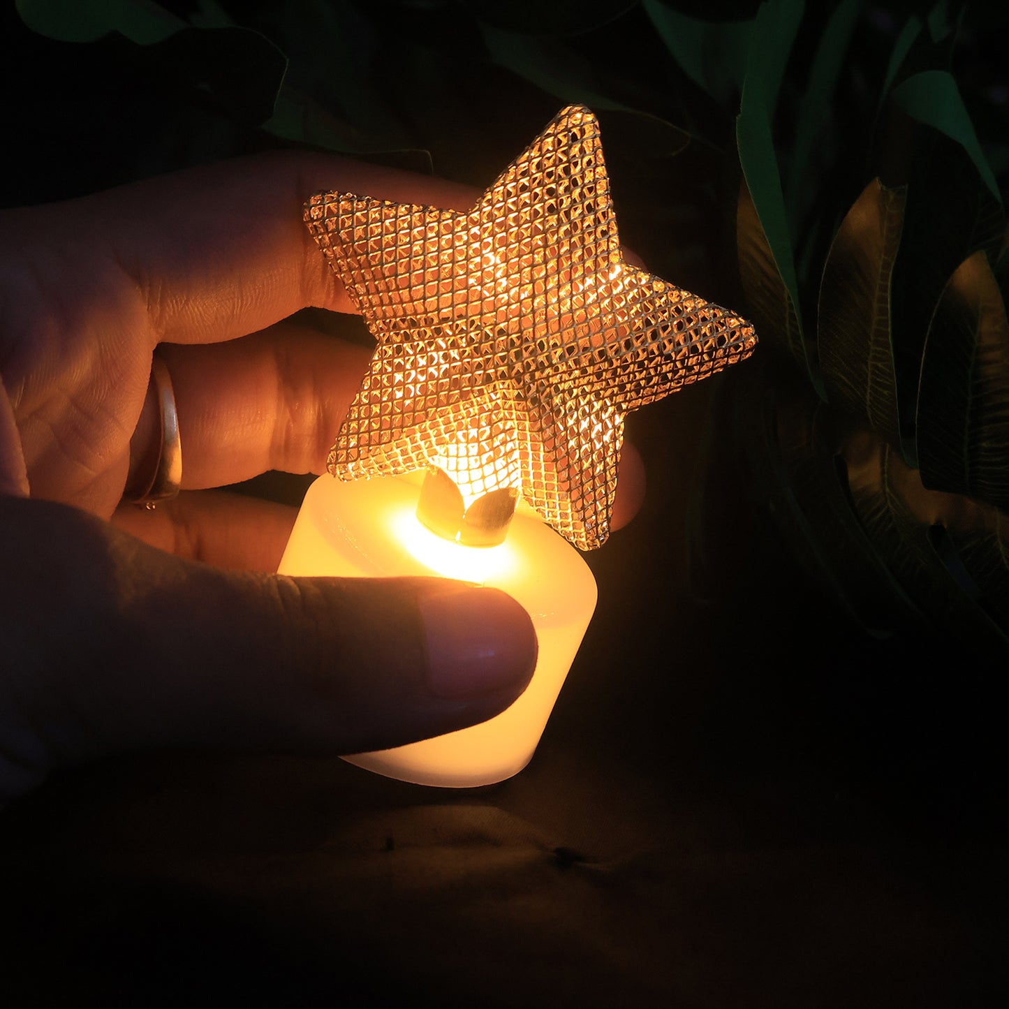 Decorative Led Star Candles ( Set Of 12)