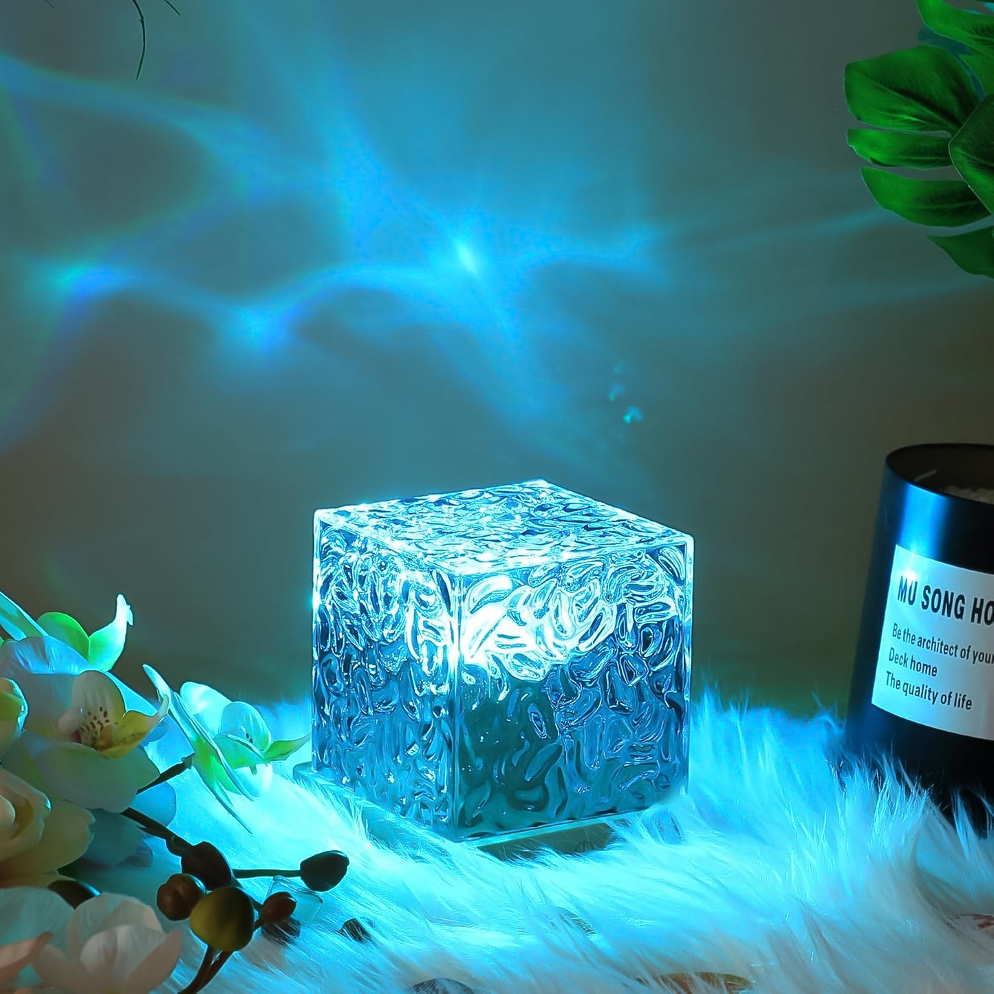 Dynamic ocean lamp Rotating Water Ripple Night Lamp With Remote