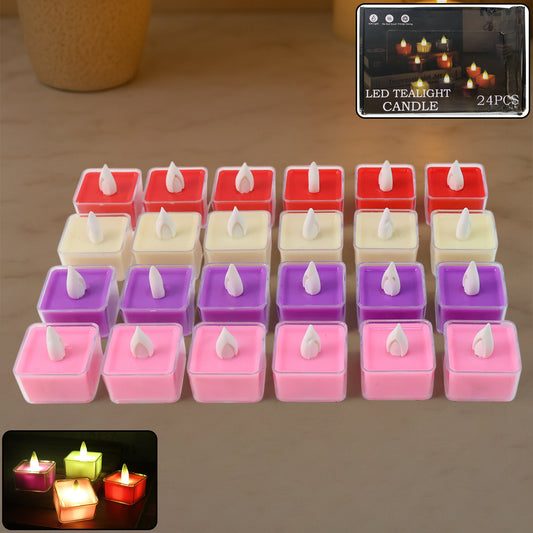 Multi-color Led Tealight Candles(Set Of 24)