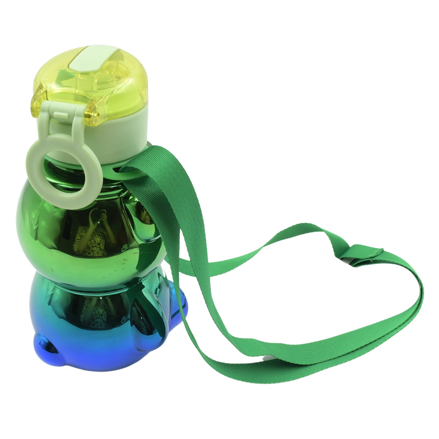Cute Plastic Water Bottle Straw Bottle With With Adjustable Shoulder Strap And Stickers Portable Drinking Cup Water Bottle For Kids