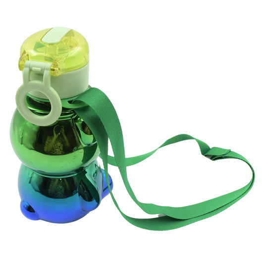 Cute Plastic Water Bottle Straw Bottle With With Adjustable Shoulder Strap And Stickers Portable Drinking Cup Water Bottle For Kids